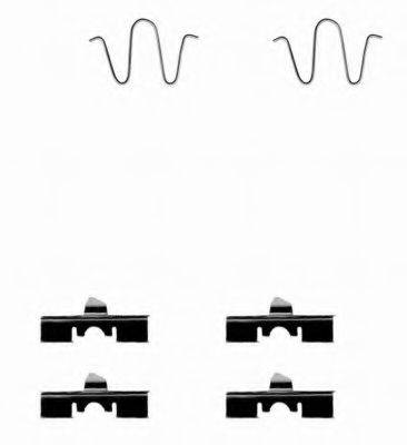 HELLA 8DZ355202471 Комплектуючі, колодки дискового гальма