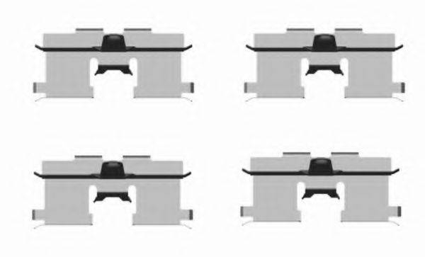 HELLA 8DZ355203961 Комплектуючі, колодки дискового гальма