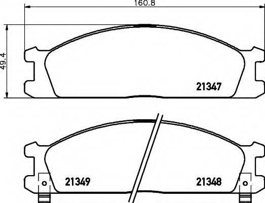 HELLA 8DB355005651 Комплект гальмівних колодок, дискове гальмо