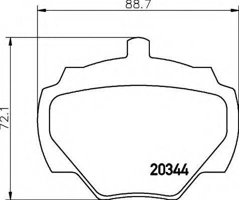 HELLA 8DB355005791 Комплект гальмівних колодок, дискове гальмо