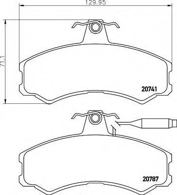 HELLA 8DB355006011 Комплект гальмівних колодок, дискове гальмо