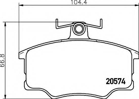 HELLA 8DB355006021 Комплект гальмівних колодок, дискове гальмо