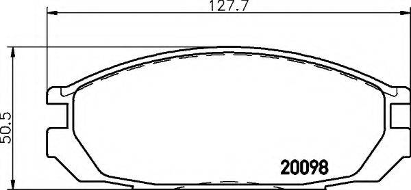 HELLA 8DB355006251 Комплект гальмівних колодок, дискове гальмо