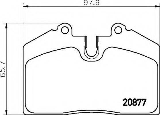 HELLA 8DB355016301 Комплект гальмівних колодок, дискове гальмо