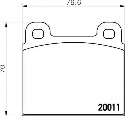 HELLA 8DB355017451 Комплект гальмівних колодок, дискове гальмо