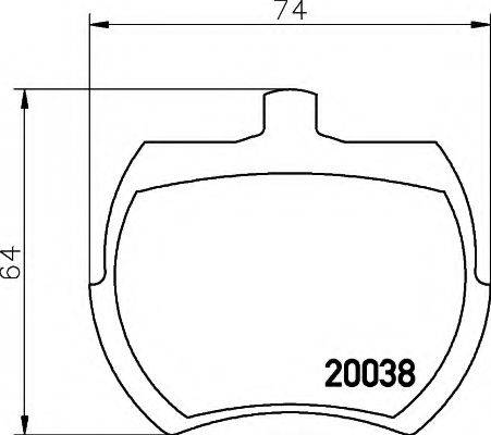 HELLA 8DB355007081 Комплект гальмівних колодок, дискове гальмо