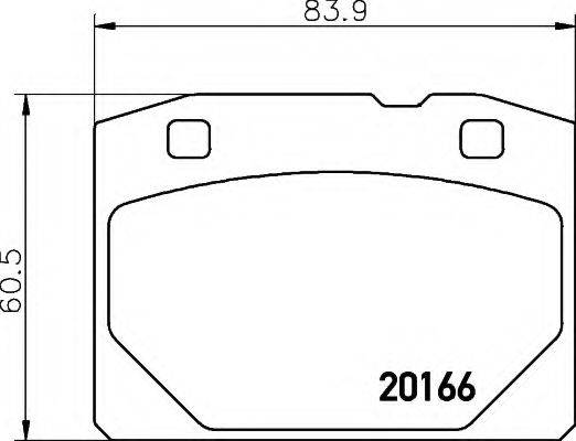 HELLA 8DB355007191 Комплект гальмівних колодок, дискове гальмо