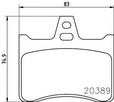 HELLA 8DB355007201 Комплект гальмівних колодок, дискове гальмо