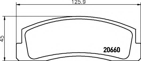 HELLA 8DB355007221 Комплект гальмівних колодок, дискове гальмо