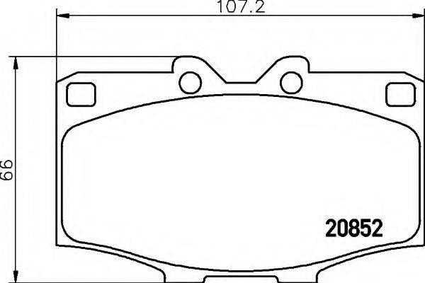 HELLA 8DB355007301 Комплект гальмівних колодок, дискове гальмо