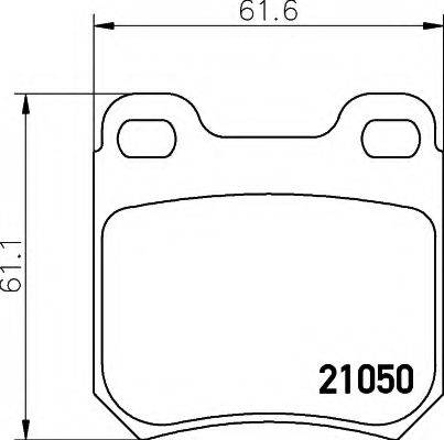 HELLA 8DB355007381 Комплект гальмівних колодок, дискове гальмо