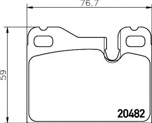 HELLA 8DB355007691 Комплект гальмівних колодок, дискове гальмо