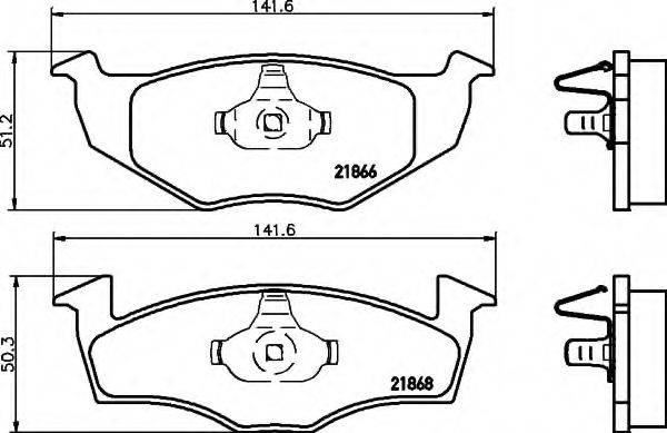 HELLA 8DB355007891 Комплект гальмівних колодок, дискове гальмо