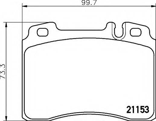 HELLA 8DB355008181 Комплект гальмівних колодок, дискове гальмо