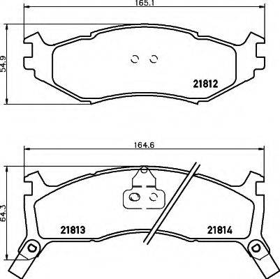 HELLA 8DB355008221 Комплект гальмівних колодок, дискове гальмо