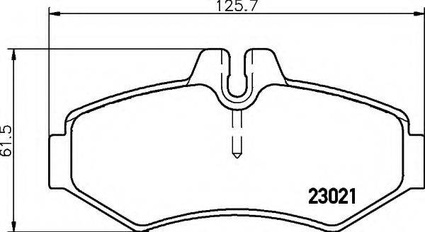 HELLA 8DB355008651 Комплект гальмівних колодок, дискове гальмо