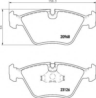 HELLA 8DB355008971 Комплект гальмівних колодок, дискове гальмо