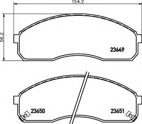 HELLA 8DB355009601 Комплект гальмівних колодок, дискове гальмо