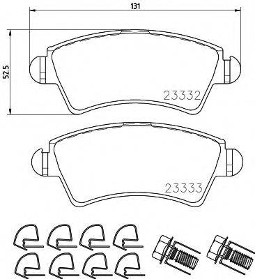 HELLA 8DB355009871 Комплект гальмівних колодок, дискове гальмо