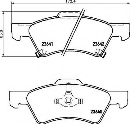 HELLA 8DB355010061 Комплект гальмівних колодок, дискове гальмо