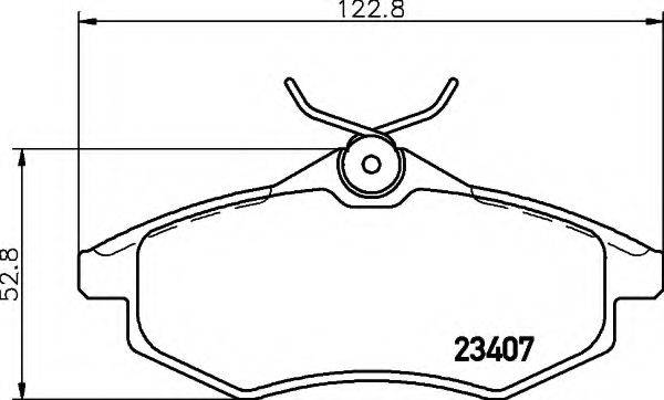 HELLA 8DB355010161 Комплект гальмівних колодок, дискове гальмо