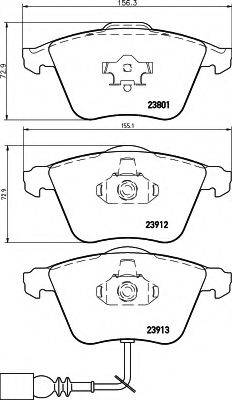 HELLA 8DB355010351 Комплект гальмівних колодок, дискове гальмо