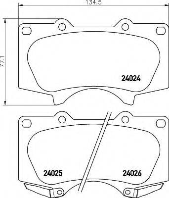 HELLA 8DB355010491 Комплект гальмівних колодок, дискове гальмо