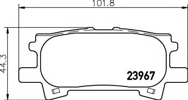 HELLA 8DB355010621 Комплект гальмівних колодок, дискове гальмо