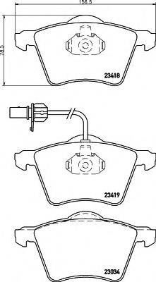 HELLA 8DB355010631 Комплект гальмівних колодок, дискове гальмо