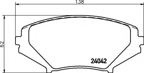 HELLA 8DB355010881 Комплект гальмівних колодок, дискове гальмо