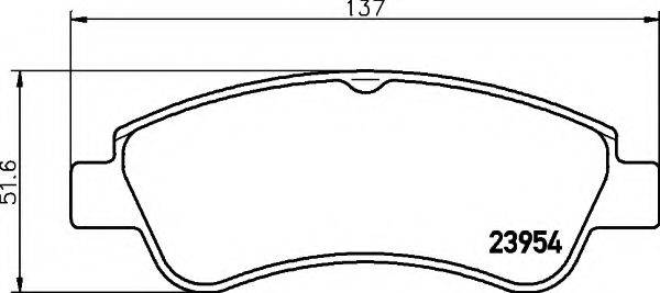 HELLA 8DB355011071 Комплект гальмівних колодок, дискове гальмо