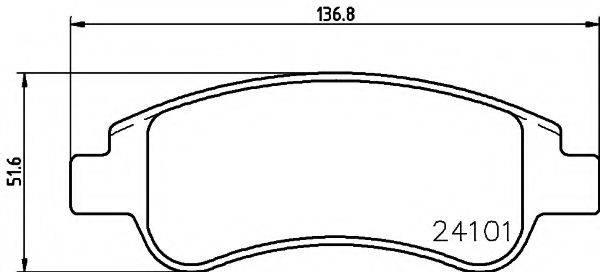 HELLA 8DB355011521 Комплект гальмівних колодок, дискове гальмо