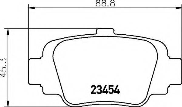 HELLA 8DB355011551 Комплект гальмівних колодок, дискове гальмо