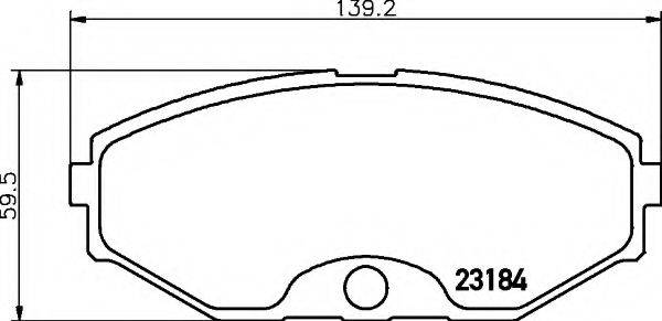 HELLA 8DB355011631 Комплект гальмівних колодок, дискове гальмо