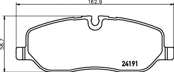 HELLA 8DB355011971 Комплект гальмівних колодок, дискове гальмо