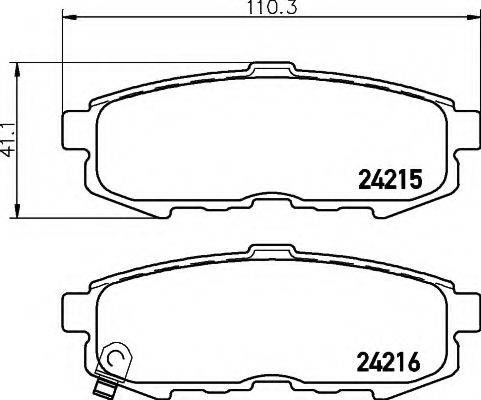 HELLA 8DB355012021 Комплект гальмівних колодок, дискове гальмо