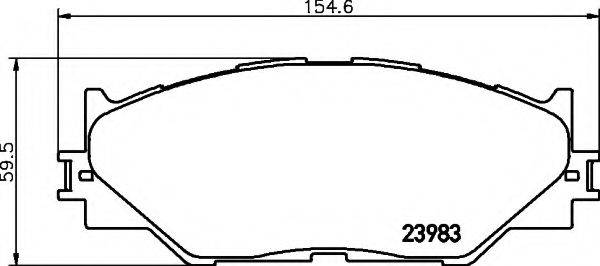 HELLA 8DB355012241 Комплект гальмівних колодок, дискове гальмо