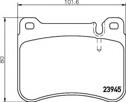 HELLA 8DB355006541 Комплект гальмівних колодок, дискове гальмо