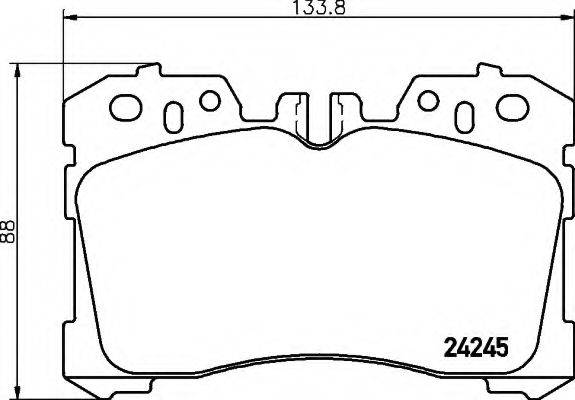 HELLA 8DB355006661 Комплект гальмівних колодок, дискове гальмо