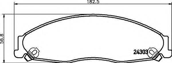 HELLA 8DB355006791 Комплект гальмівних колодок, дискове гальмо