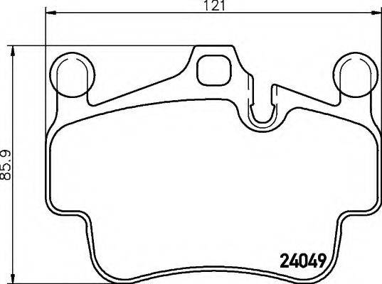 HELLA 8DB355014161 Комплект гальмівних колодок, дискове гальмо