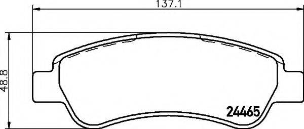 HELLA 8DB355012911 Комплект гальмівних колодок, дискове гальмо