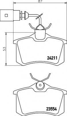 HELLA 8DB355013131 Комплект гальмівних колодок, дискове гальмо