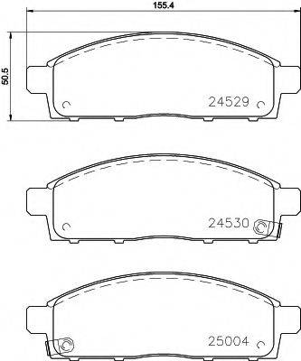 HELLA 8DB355013221 Комплект гальмівних колодок, дискове гальмо