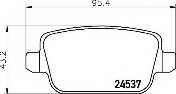 HELLA 8DB355013301 Комплект гальмівних колодок, дискове гальмо