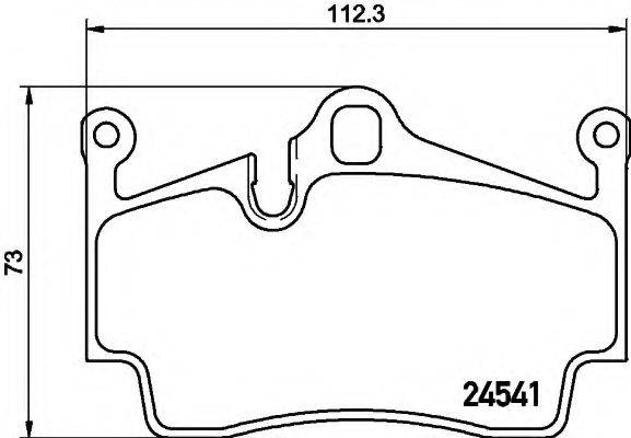 HELLA 8DB355013311 Комплект гальмівних колодок, дискове гальмо