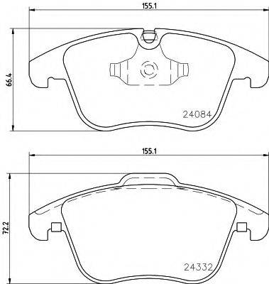 HELLA 8DB355013731 Комплект гальмівних колодок, дискове гальмо