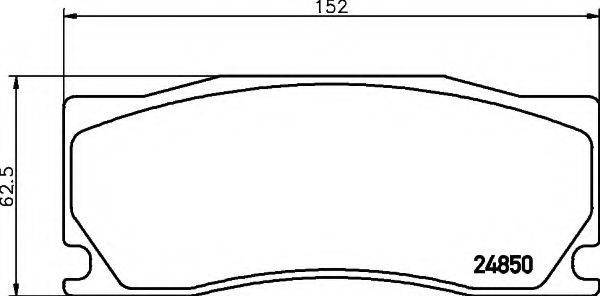 HELLA 8DB355014091 Комплект гальмівних колодок, дискове гальмо