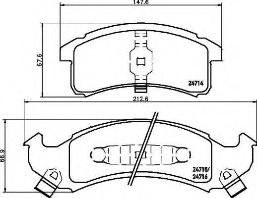 HELLA 8DB355014271 Комплект гальмівних колодок, дискове гальмо