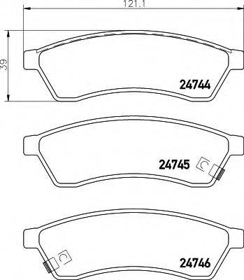 HELLA 8DB355014491 Комплект гальмівних колодок, дискове гальмо